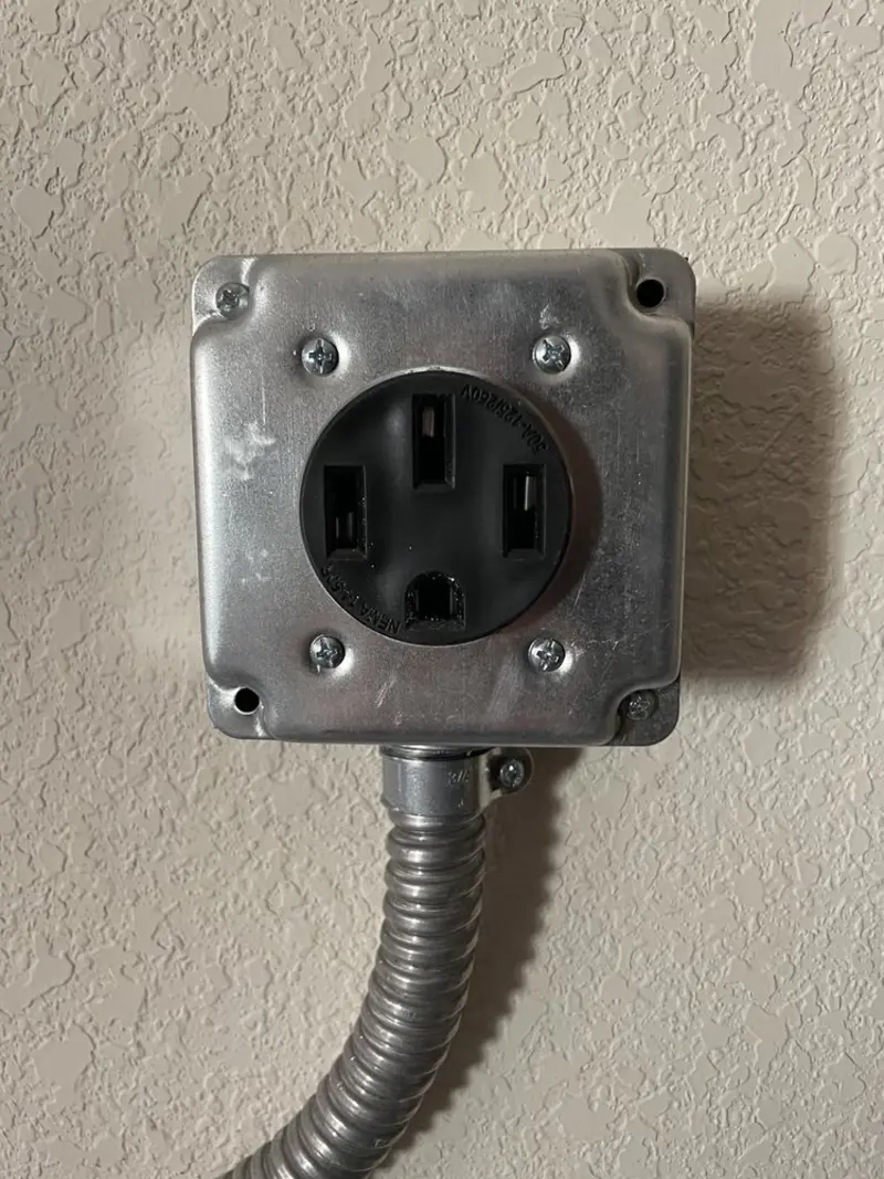 NEMA 14-50 outlet installed for Electrical Panel Upgrade in Pasadena Hills