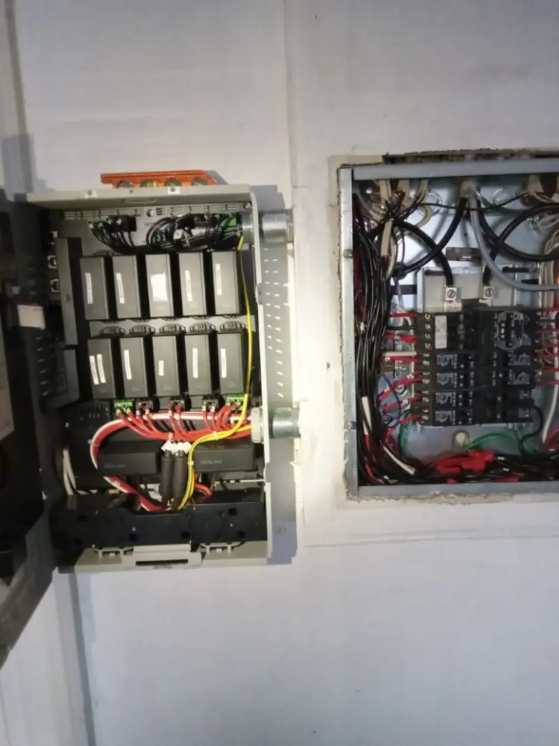 Electrical panel upgrade completed for Security Camera Wiring in Pasadena Hills